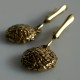 Brass earrings ŽA "Žalioji moneta"-3