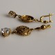 Brass earrings with zirconium ŽA754-4