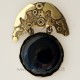 Brass pendan with a blue cat's eye stone. ŽP620-5