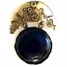 Brass pendan with a blue cat's eye stone. ŽP620
