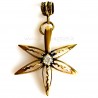 Brass pendan "Star with zircon" ŽP312