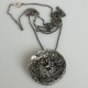 Pendant Medal with Angel, blackened-6