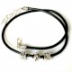Leather necklace with removable balls-1