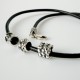 Leather necklace with removable balls-6