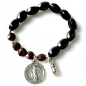 Exclusive bracelet, Rosaries bracelet with Onyx and Garnet AP751