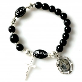 Exclusive bracelet, Rosaries bracelet with medallion and cross