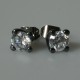 Earrings black with Zirconium A253-3