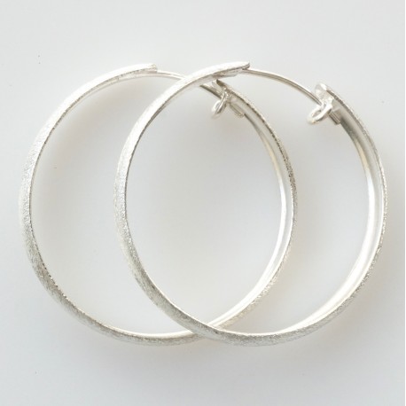 Earrings Hoop large matte, shiny ADAR