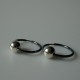 Earrings Hoop small black with bubble "Dirvolika ARJ-2,0 cm"-4