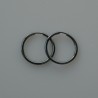 Earrings Hoop small black with bubble "Dirvolika ARJ-2,0 cm"