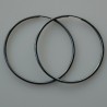 Earrings Hoop black large with or without bubbles "Laumė ARJ-5 cm"