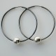 Earrings Hoop black large with or without bubbles "Laumė ARJ-5 cm"-1