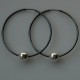 Earrings Hoop black large with or without bubbles "Laumė ARJ-5 cm"-5