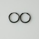 Earrings Hoop small black with bubble "Austėja ARJ-1.5 cm"-3