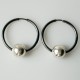 Earrings Hoop black with bubble "Gabija ARJ -2,5 cm"-1