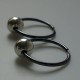 Earrings Hoop black with bubble "Gabija ARJ -2,5 cm"-4