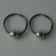 Earrings Hoop black with bubble "Gabija ARJ -2,5 cm"-5