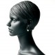 Earrings Hoop black with bubble "Gabija ARJ -2,5 cm"-2
