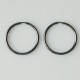 Earrings Hoop black with bubble "Gabija ARJ -2,5 cm"-3