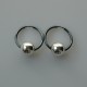 Earrings Hoop small black with bubble "Dirvolika ARJ-2,0 cm"-5