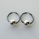 Earrings Hoop small black with bubble "Dirvolika ARJ-2,0 cm"-2