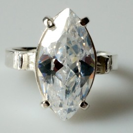 Ring with Zirconia "Marquis"