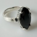 Ring with black Zirconia Ž113