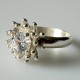 Ring with Zirconia Engagement "Heavenly flower"-1