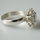 Ring with Zirconia Engagement "Heavenly flower"-4