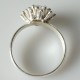 Ring with Zirconia Engagement "Heavenly flower"-5