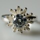 Ring with Zirconia Engagement "Heavenly flower"-3