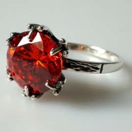 Ring with Zirconia Engagement Ž100 "Orange"