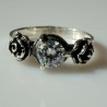 Ring with white Zirconia "Roses" Ž137 