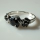 Ring with black Zirconia "Roses" Ž137-1