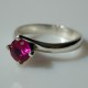 Ring with orange, red Zirconia Ž125-2