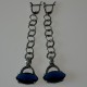 Earrings with blue Zirconia -3