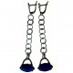 Earrings with blue Zirconia -1