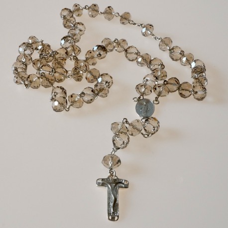Rosaries lwith light-colored Swarovski