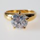 Engagement Ring Gold Plated with Zircon Ž731Au-2
