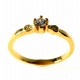 Gold Plated Ring with Zircon Engagement Ž732-1