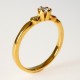 Gold Plated Ring with Zircon Engagement Ž732-5