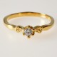 Gold Plated Ring with Zircon Engagement Ž732-2