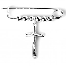 Brooch for christening "with a cross"