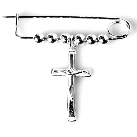 Brooch for christening "with a cross"