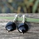Earrings "Clips with Round Onyx"-2
