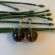 Earrings "Clips with Round Smoky Quartz"-1