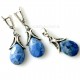 Earrings with Dumortierite stone A486-2