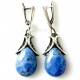 Earrings with Dumortierite stone A486-1