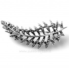 Brooch silver twig