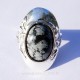 Ring with snow Obsidian Ž SO-3
